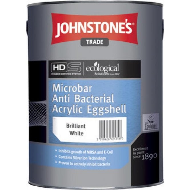 Johnstone's Microbarr Anti Bacterial Acrylic Eggshell 5lt