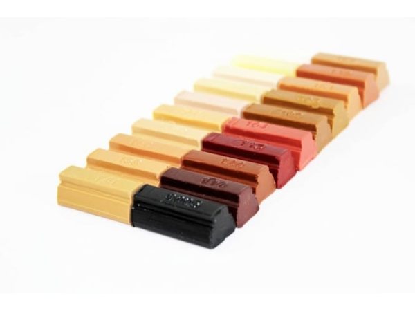 Konig Soft Wax Filler Stick Set 120 - Mixed Wood Colours (20 x 4cm stick) product image