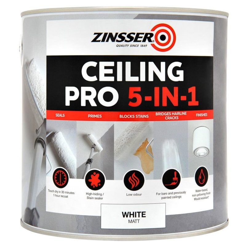 Zinsser Ceiling Pro 5-in-1 - Brilliant White Matt 2.5L product image